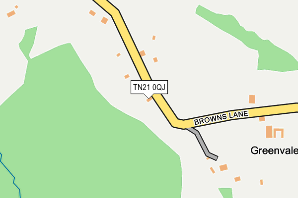 TN21 0QJ map - OS OpenMap – Local (Ordnance Survey) TN21 0QJ map - OS OpenMap – Local (Ordnance Survey)