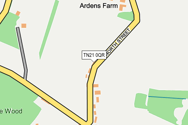 TN21 0QR map - OS OpenMap – Local (Ordnance Survey)
