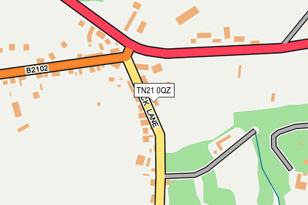 TN21 0QZ map - OS OpenMap – Local (Ordnance Survey) TN21 0QZ map - OS OpenMap – Local (Ordnance Survey)