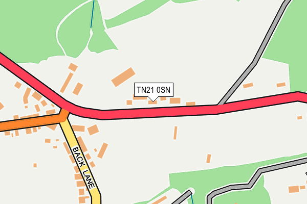 TN21 0SN map - OS OpenMap – Local (Ordnance Survey) TN21 0SN map - OS OpenMap – Local (Ordnance Survey)