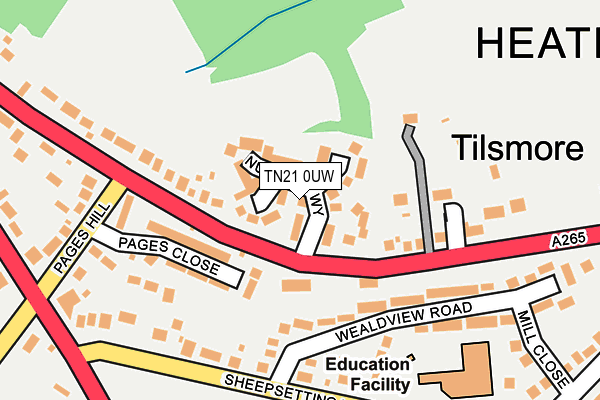 TN21 0UW map - OS OpenMap – Local (Ordnance Survey)