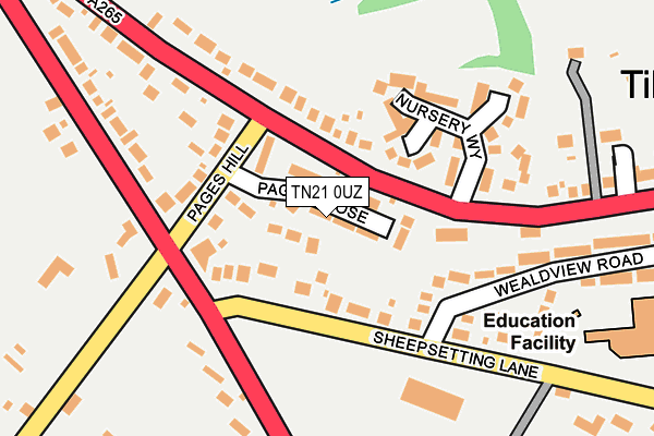 TN21 0UZ map - OS OpenMap – Local (Ordnance Survey) TN21 0UZ map - OS OpenMap – Local (Ordnance Survey)
