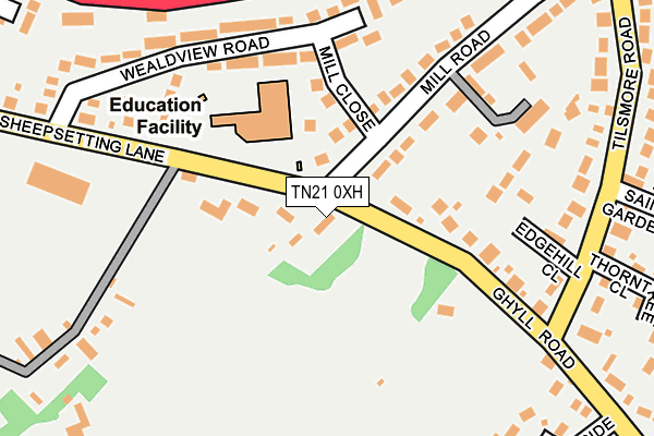 TN21 0XH map - OS OpenMap – Local (Ordnance Survey) TN21 0XH map - OS OpenMap – Local (Ordnance Survey)