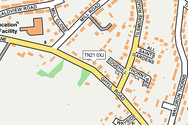 TN21 0XJ map - OS OpenMap – Local (Ordnance Survey) TN21 0XJ map - OS OpenMap – Local (Ordnance Survey)