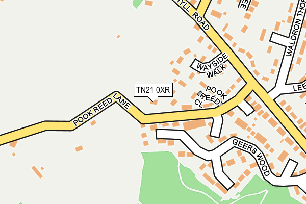 TN21 0XR map - OS OpenMap – Local (Ordnance Survey) TN21 0XR map - OS OpenMap – Local (Ordnance Survey)