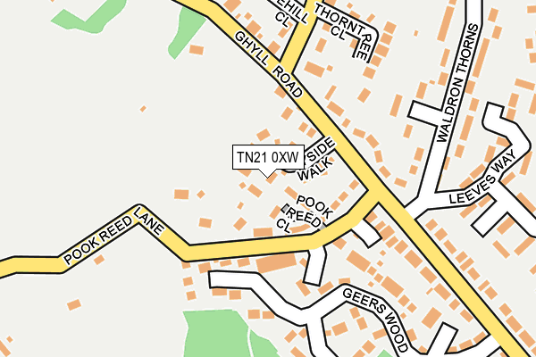 TN21 0XW map - OS OpenMap – Local (Ordnance Survey) TN21 0XW map - OS OpenMap – Local (Ordnance Survey)
