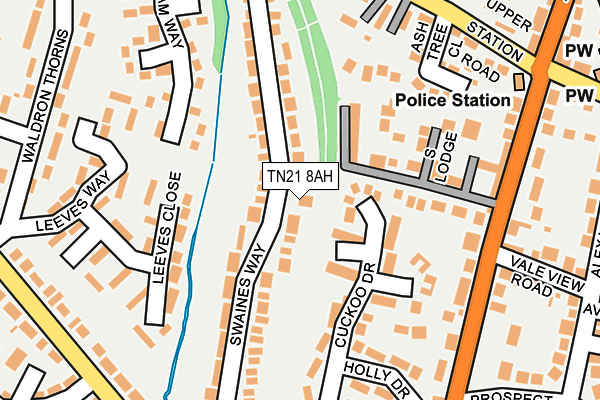 TN21 8AH map - OS OpenMap – Local (Ordnance Survey) TN21 8AH map - OS OpenMap – Local (Ordnance Survey)