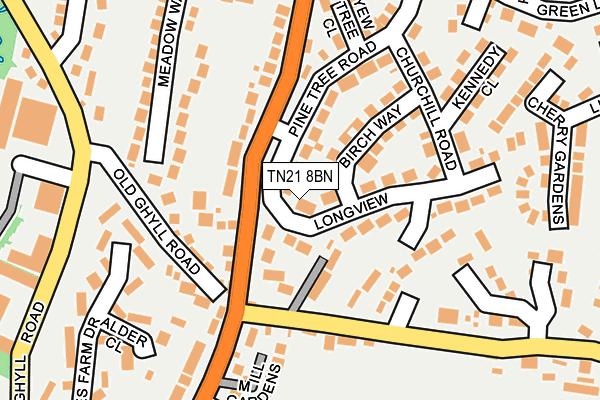 TN21 8BN map - OS OpenMap – Local (Ordnance Survey) TN21 8BN map - OS OpenMap – Local (Ordnance Survey)