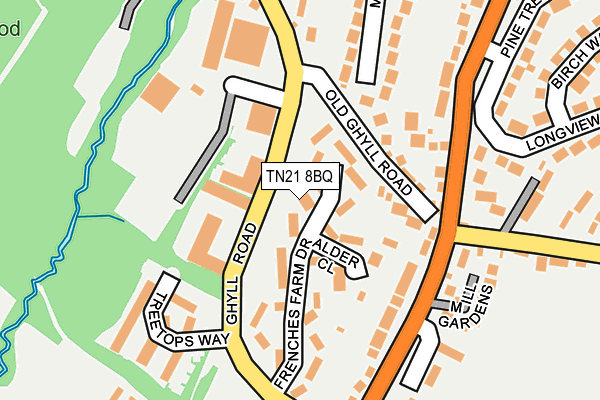 TN21 8BQ map - OS OpenMap – Local (Ordnance Survey) TN21 8BQ map - OS OpenMap – Local (Ordnance Survey)