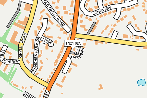 TN21 8BS map - OS OpenMap – Local (Ordnance Survey) TN21 8BS map - OS OpenMap – Local (Ordnance Survey)