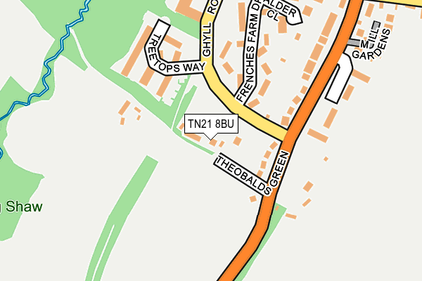 TN21 8BU map - OS OpenMap – Local (Ordnance Survey) TN21 8BU map - OS OpenMap – Local (Ordnance Survey)