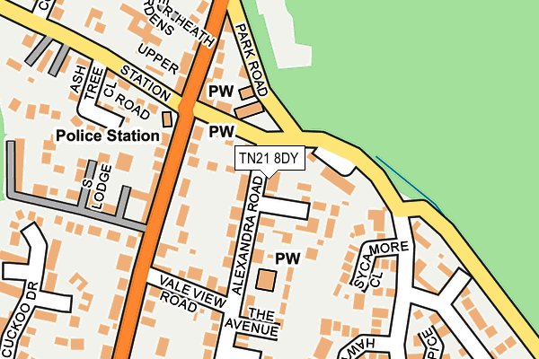 TN21 8DY map - OS OpenMap – Local (Ordnance Survey) TN21 8DY map - OS OpenMap – Local (Ordnance Survey)