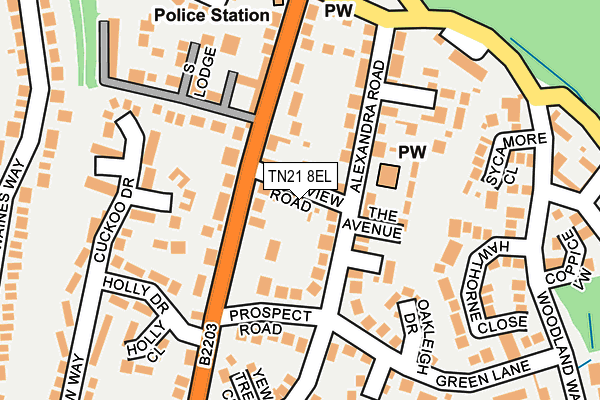 TN21 8EL map - OS OpenMap – Local (Ordnance Survey) TN21 8EL map - OS OpenMap – Local (Ordnance Survey)