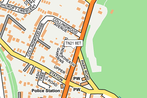 TN21 8ET map - OS OpenMap – Local (Ordnance Survey) TN21 8ET map - OS OpenMap – Local (Ordnance Survey)
