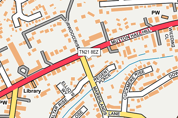 TN21 8EZ map - OS OpenMap – Local (Ordnance Survey) TN21 8EZ map - OS OpenMap – Local (Ordnance Survey)