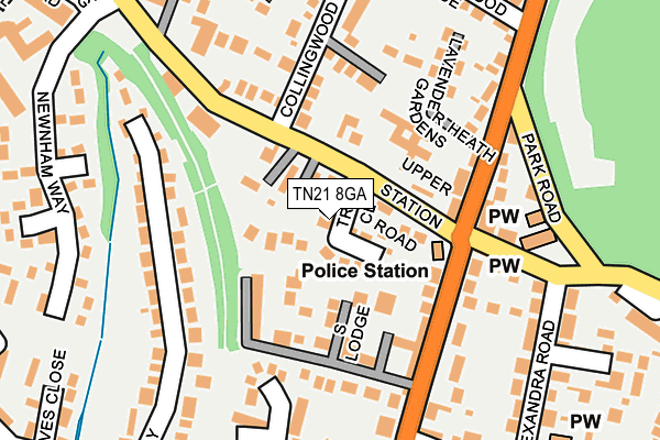 TN21 8GA map - OS OpenMap – Local (Ordnance Survey) TN21 8GA map - OS OpenMap – Local (Ordnance Survey)