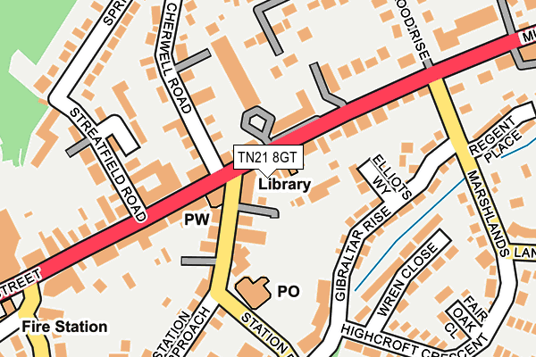 TN21 8GT map - OS OpenMap – Local (Ordnance Survey) TN21 8GT map - OS OpenMap – Local (Ordnance Survey)