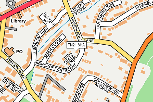 TN21 8HA map - OS OpenMap – Local (Ordnance Survey) TN21 8HA map - OS OpenMap – Local (Ordnance Survey)