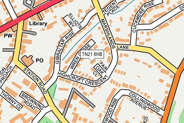 TN21 8HB map - OS OpenMap – Local (Ordnance Survey) TN21 8HB map - OS OpenMap – Local (Ordnance Survey)
