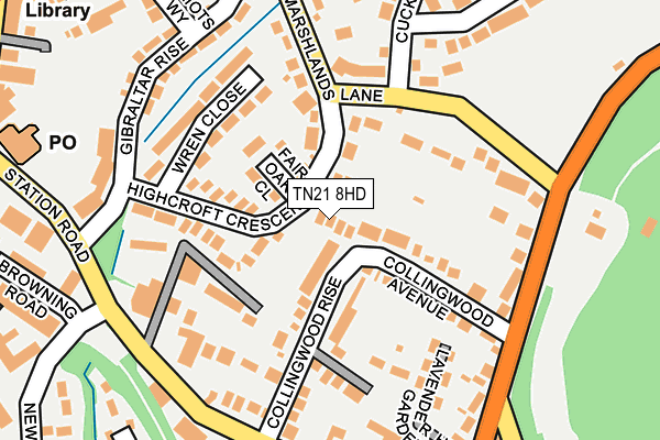 TN21 8HD map - OS OpenMap – Local (Ordnance Survey) TN21 8HD map - OS OpenMap – Local (Ordnance Survey)