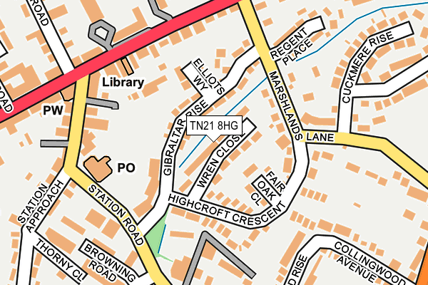 TN21 8HG map - OS OpenMap – Local (Ordnance Survey) TN21 8HG map - OS OpenMap – Local (Ordnance Survey)