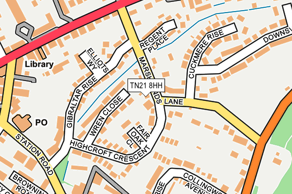 TN21 8HH map - OS OpenMap – Local (Ordnance Survey) TN21 8HH map - OS OpenMap – Local (Ordnance Survey)