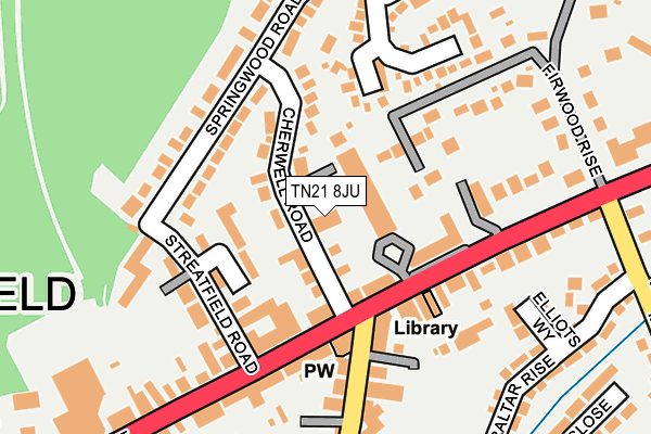 TN21 8JU map - OS OpenMap – Local (Ordnance Survey) TN21 8JU map - OS OpenMap – Local (Ordnance Survey)