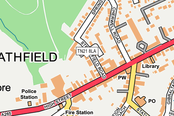 TN21 8LA map - OS OpenMap – Local (Ordnance Survey) TN21 8LA map - OS OpenMap – Local (Ordnance Survey)