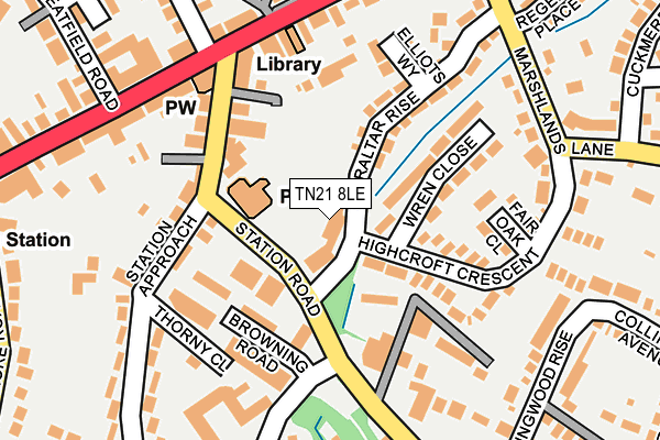 TN21 8LE map - OS OpenMap – Local (Ordnance Survey) TN21 8LE map - OS OpenMap – Local (Ordnance Survey)