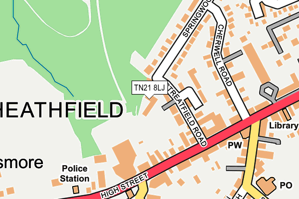 TN21 8LJ map - OS OpenMap – Local (Ordnance Survey) TN21 8LJ map - OS OpenMap – Local (Ordnance Survey)