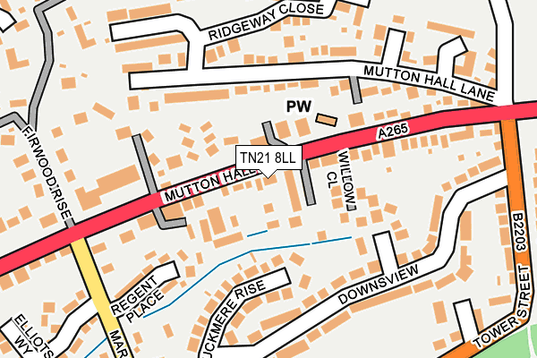 TN21 8LL map - OS OpenMap – Local (Ordnance Survey) TN21 8LL map - OS OpenMap – Local (Ordnance Survey)