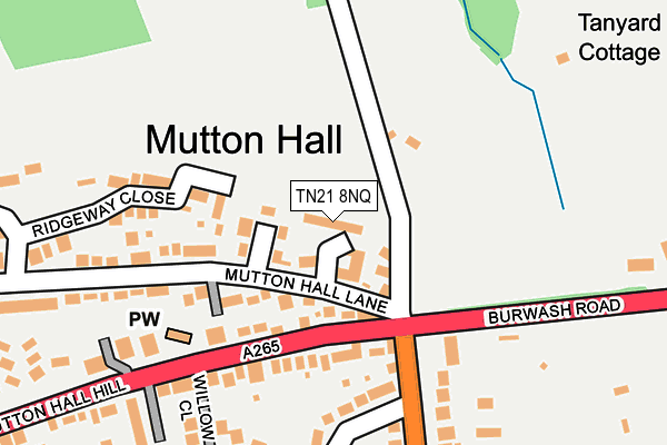TN21 8NQ map - OS OpenMap – Local (Ordnance Survey) TN21 8NQ map - OS OpenMap – Local (Ordnance Survey)