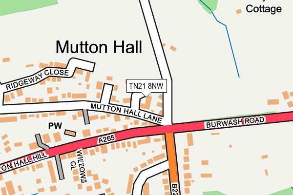 TN21 8NW map - OS OpenMap – Local (Ordnance Survey) TN21 8NW map - OS OpenMap – Local (Ordnance Survey)