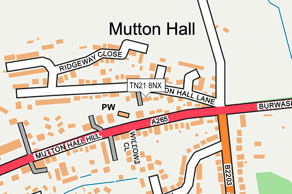 TN21 8NX map - OS OpenMap – Local (Ordnance Survey) TN21 8NX map - OS OpenMap – Local (Ordnance Survey)