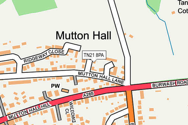 TN21 8PA map - OS OpenMap – Local (Ordnance Survey) TN21 8PA map - OS OpenMap – Local (Ordnance Survey)