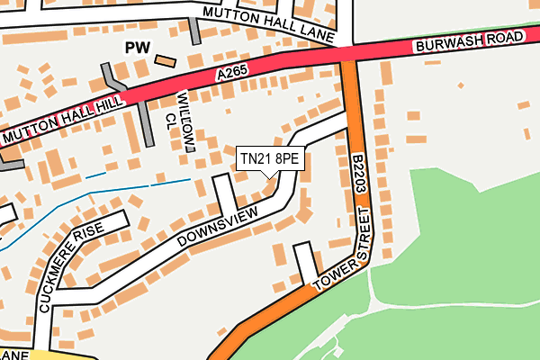 TN21 8PE map - OS OpenMap – Local (Ordnance Survey) TN21 8PE map - OS OpenMap – Local (Ordnance Survey)