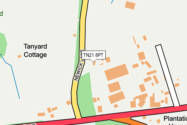 TN21 8PT map - OS OpenMap – Local (Ordnance Survey) TN21 8PT map - OS OpenMap – Local (Ordnance Survey)