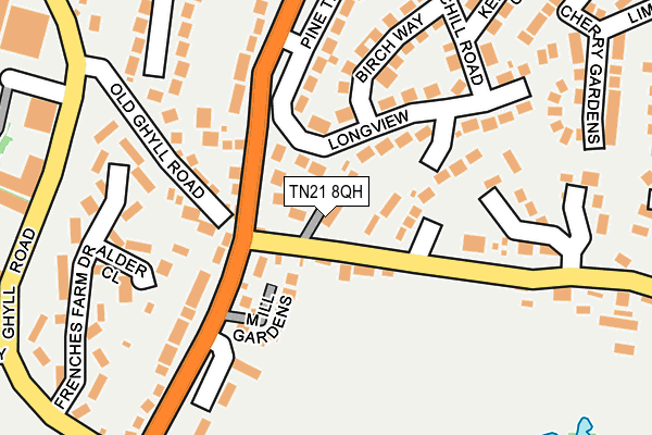TN21 8QH map - OS OpenMap – Local (Ordnance Survey) TN21 8QH map - OS OpenMap – Local (Ordnance Survey)