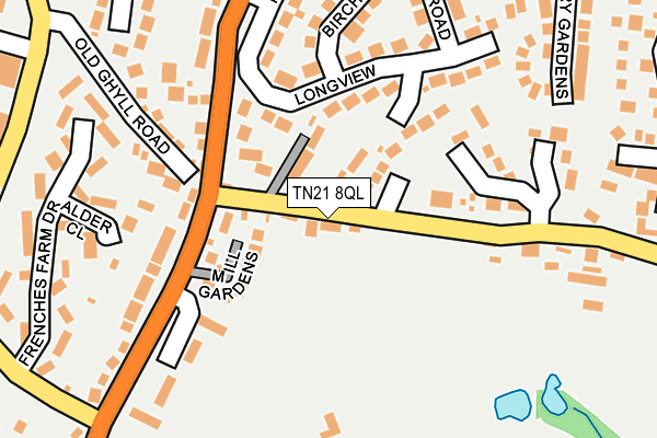 TN21 8QL map - OS OpenMap – Local (Ordnance Survey) TN21 8QL map - OS OpenMap – Local (Ordnance Survey)