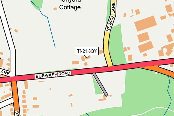 TN21 8QY map - OS OpenMap – Local (Ordnance Survey) TN21 8QY map - OS OpenMap – Local (Ordnance Survey)