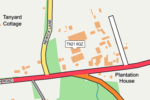 TN21 8QZ map - OS OpenMap – Local (Ordnance Survey) TN21 8QZ map - OS OpenMap – Local (Ordnance Survey)