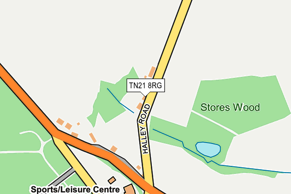 TN21 8RG map - OS OpenMap – Local (Ordnance Survey) TN21 8RG map - OS OpenMap – Local (Ordnance Survey)