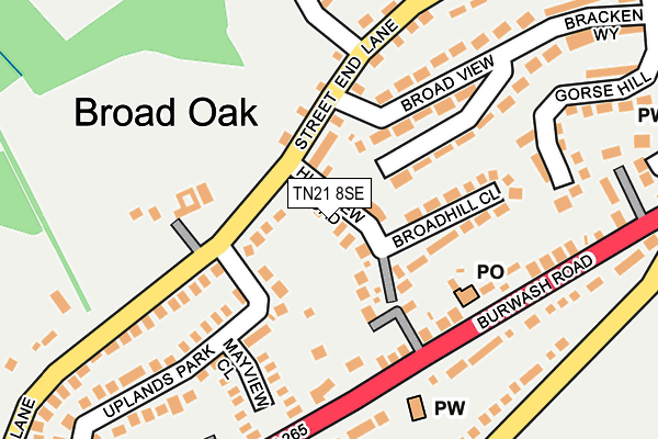 TN21 8SE map - OS OpenMap – Local (Ordnance Survey) TN21 8SE map - OS OpenMap – Local (Ordnance Survey)