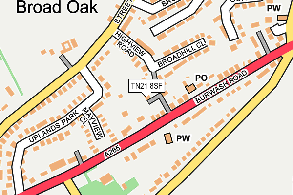 TN21 8SF map - OS OpenMap – Local (Ordnance Survey) TN21 8SF map - OS OpenMap – Local (Ordnance Survey)