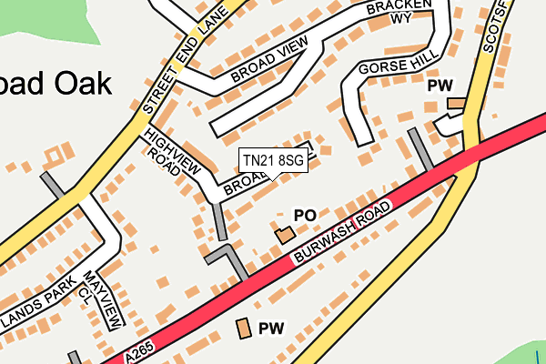 TN21 8SG map - OS OpenMap – Local (Ordnance Survey) TN21 8SG map - OS OpenMap – Local (Ordnance Survey)