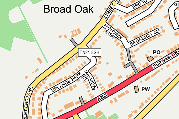 TN21 8SH map - OS OpenMap – Local (Ordnance Survey) TN21 8SH map - OS OpenMap – Local (Ordnance Survey)