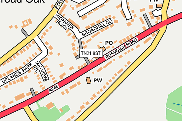 TN21 8ST map - OS OpenMap – Local (Ordnance Survey) TN21 8ST map - OS OpenMap – Local (Ordnance Survey)