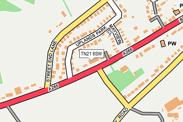 TN21 8SW map - OS OpenMap – Local (Ordnance Survey) TN21 8SW map - OS OpenMap – Local (Ordnance Survey)