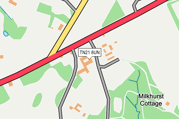 TN21 8UN map - OS OpenMap – Local (Ordnance Survey) TN21 8UN map - OS OpenMap – Local (Ordnance Survey)