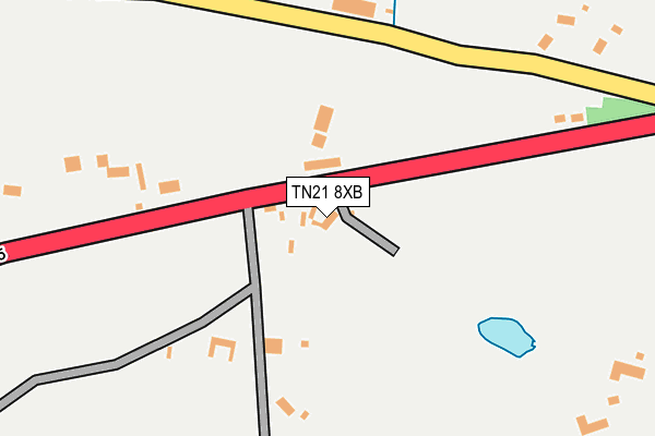 TN21 8XB map - OS OpenMap – Local (Ordnance Survey) TN21 8XB map - OS OpenMap – Local (Ordnance Survey)